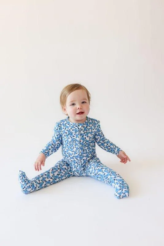 Bamboo Convertible Footie Romper - Nayeli (Butterflies)