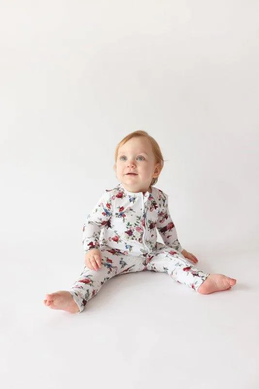 Bamboo Convertible Footie Romper - Philippa (Floral)