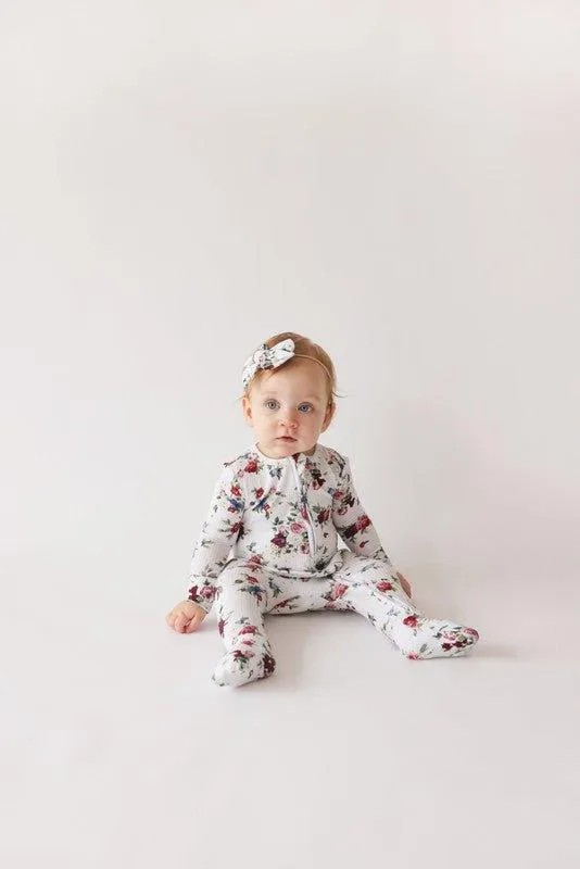 Bamboo Convertible Footie Romper - Philippa (Floral)