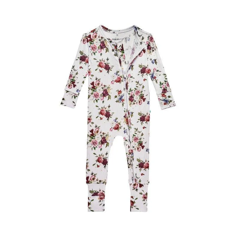 Bamboo Convertible Footie Romper - Philippa (Floral)