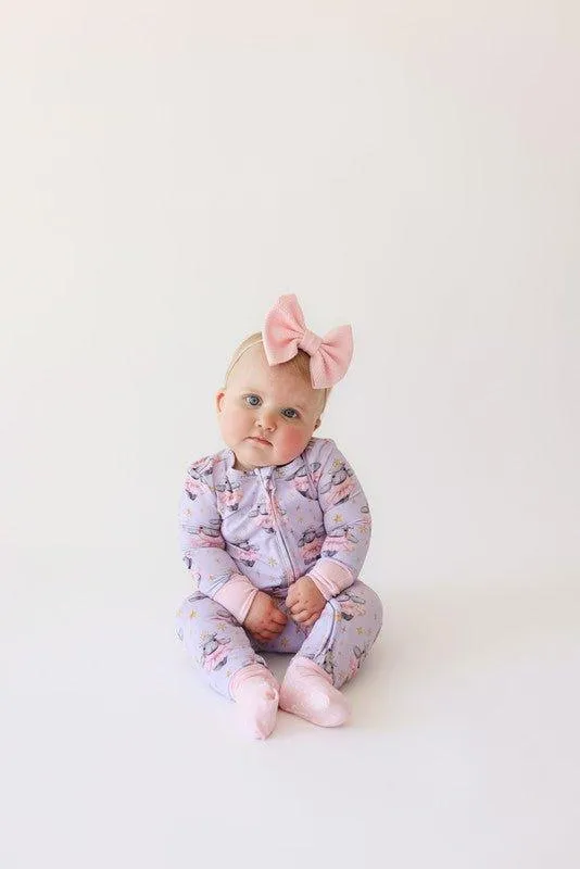 Bamboo Convertible Footie Romper - Philomena (Hippos)