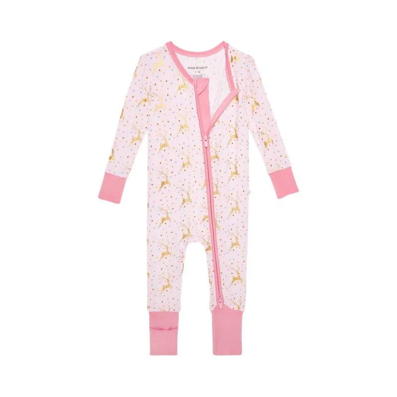 Bamboo Convertible Footie Romper - Ryleigh (Reindeer)