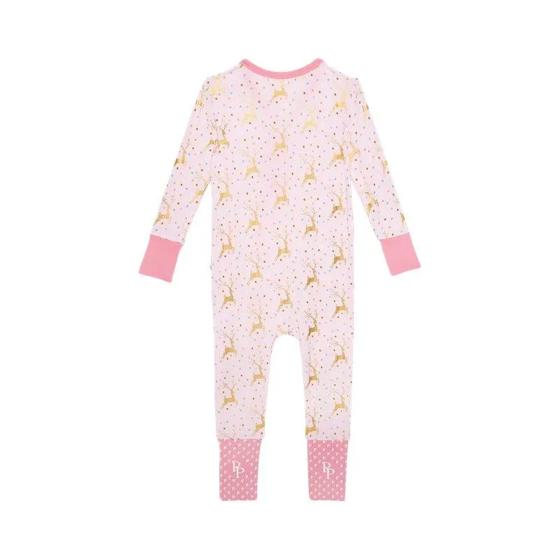 Bamboo Convertible Footie Romper - Ryleigh (Reindeer)