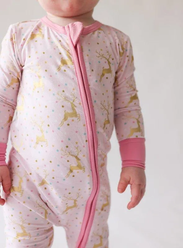 Bamboo Convertible Footie Romper - Ryleigh (Reindeer)