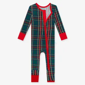 Bamboo Convertible Footie Romper - Tartan Plaid