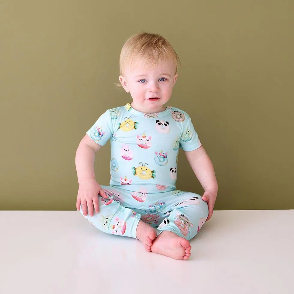 Bamboo Short Sleeve Romper - Donuts