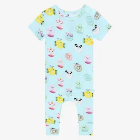 Bamboo Short Sleeve Romper - Donuts
