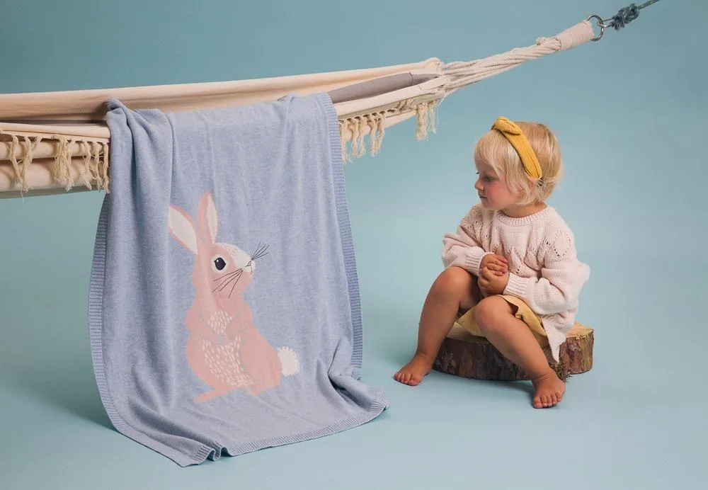 Bizzi Growin Baby Blanket Cotton Tail Bunny