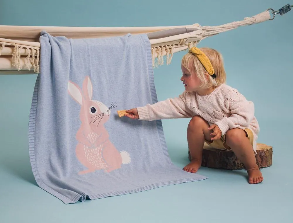 Bizzi Growin Baby Blanket Cotton Tail Bunny