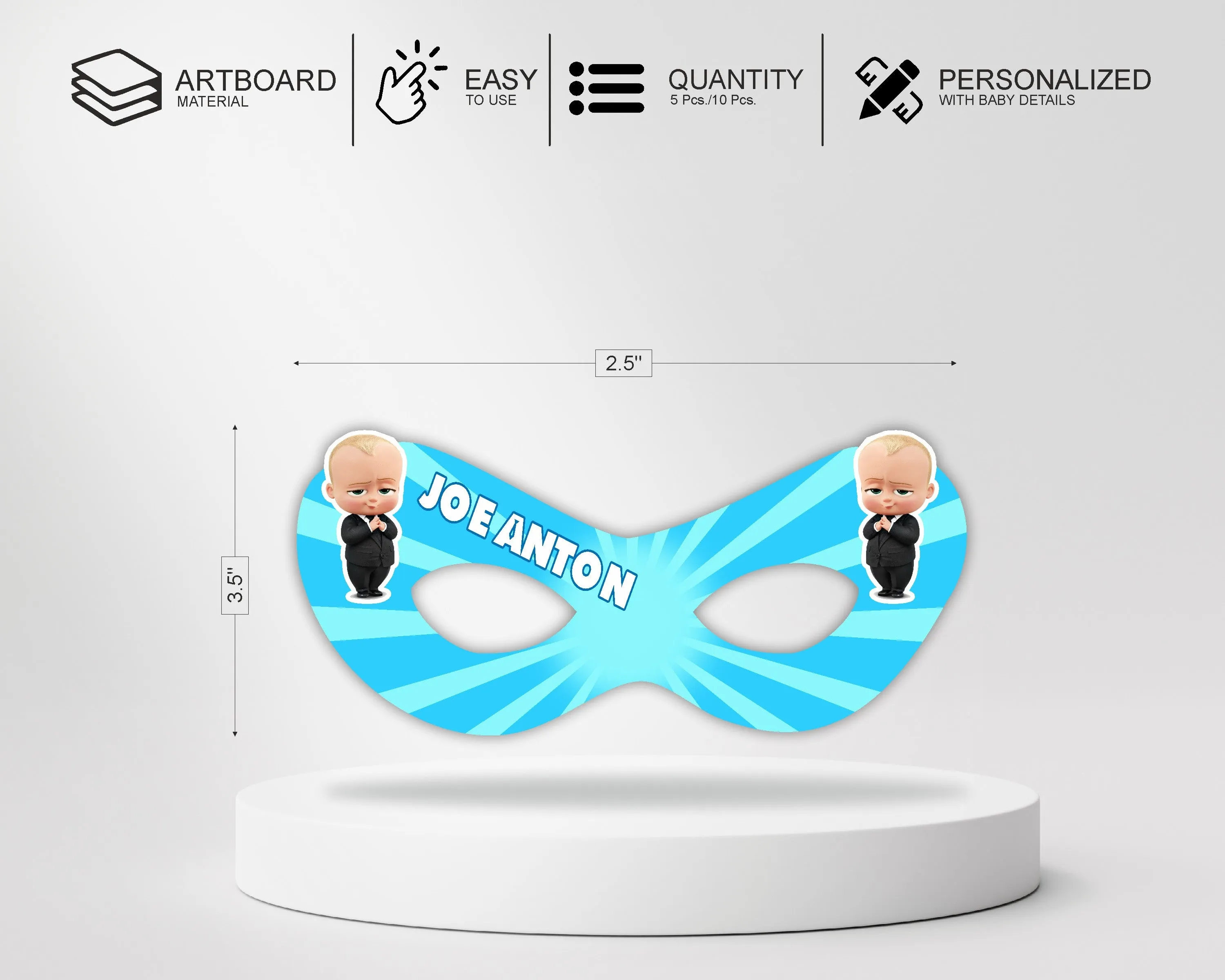 Boss Baby Theme Eye Mask