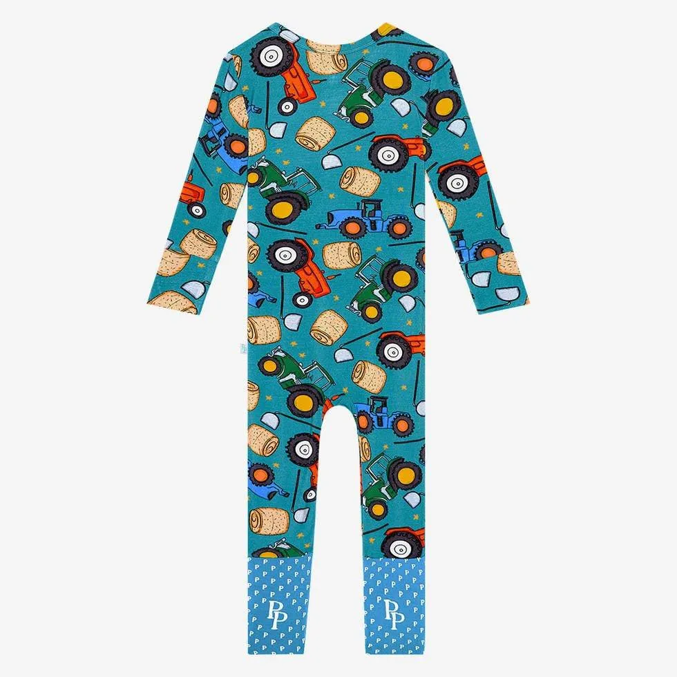 Boy's Bamboo Convertible Footie Romper - Roberts (Trucks)