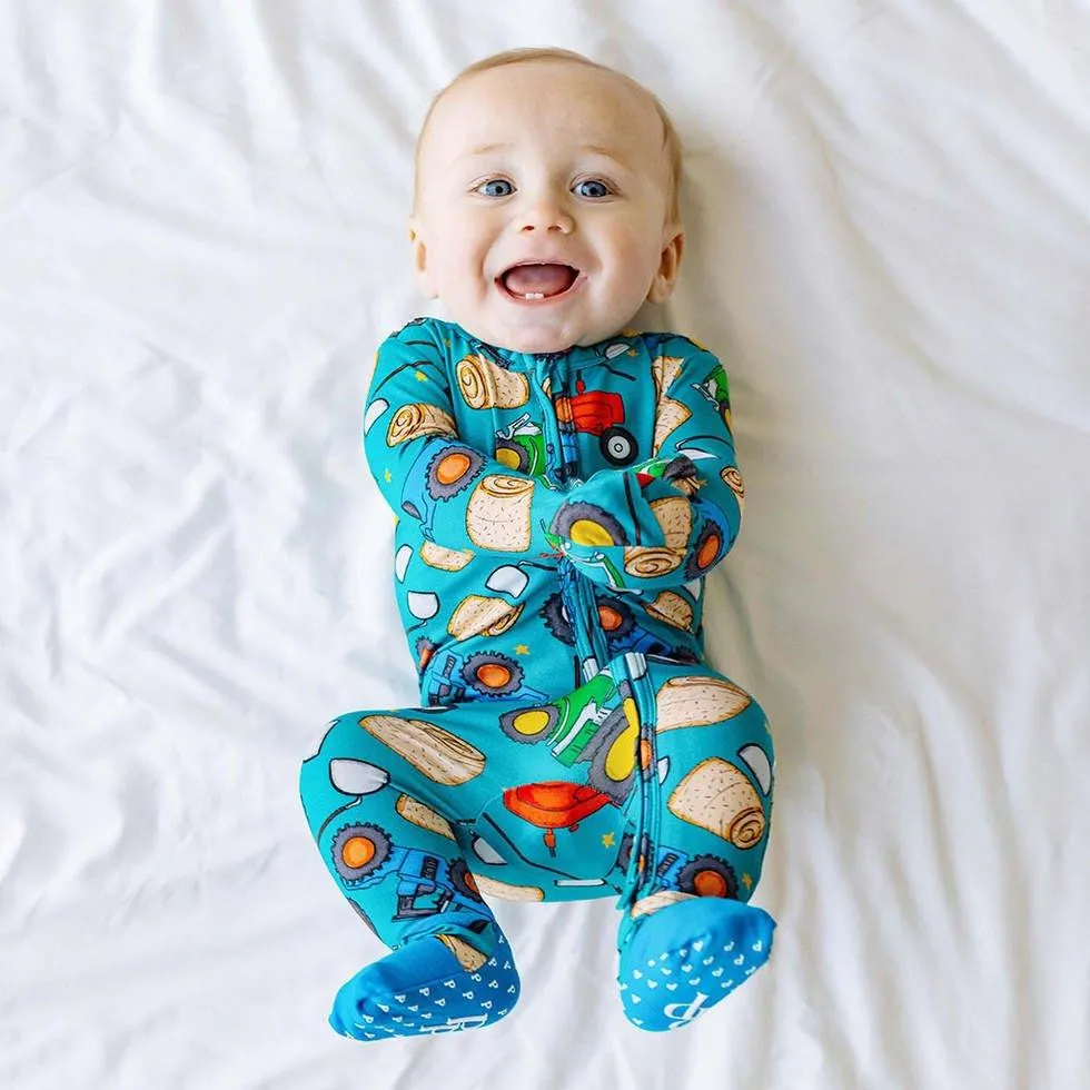Boy's Bamboo Convertible Footie Romper - Roberts (Trucks)