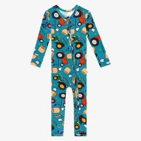 Boy's Bamboo Convertible Footie Romper - Roberts (Trucks)