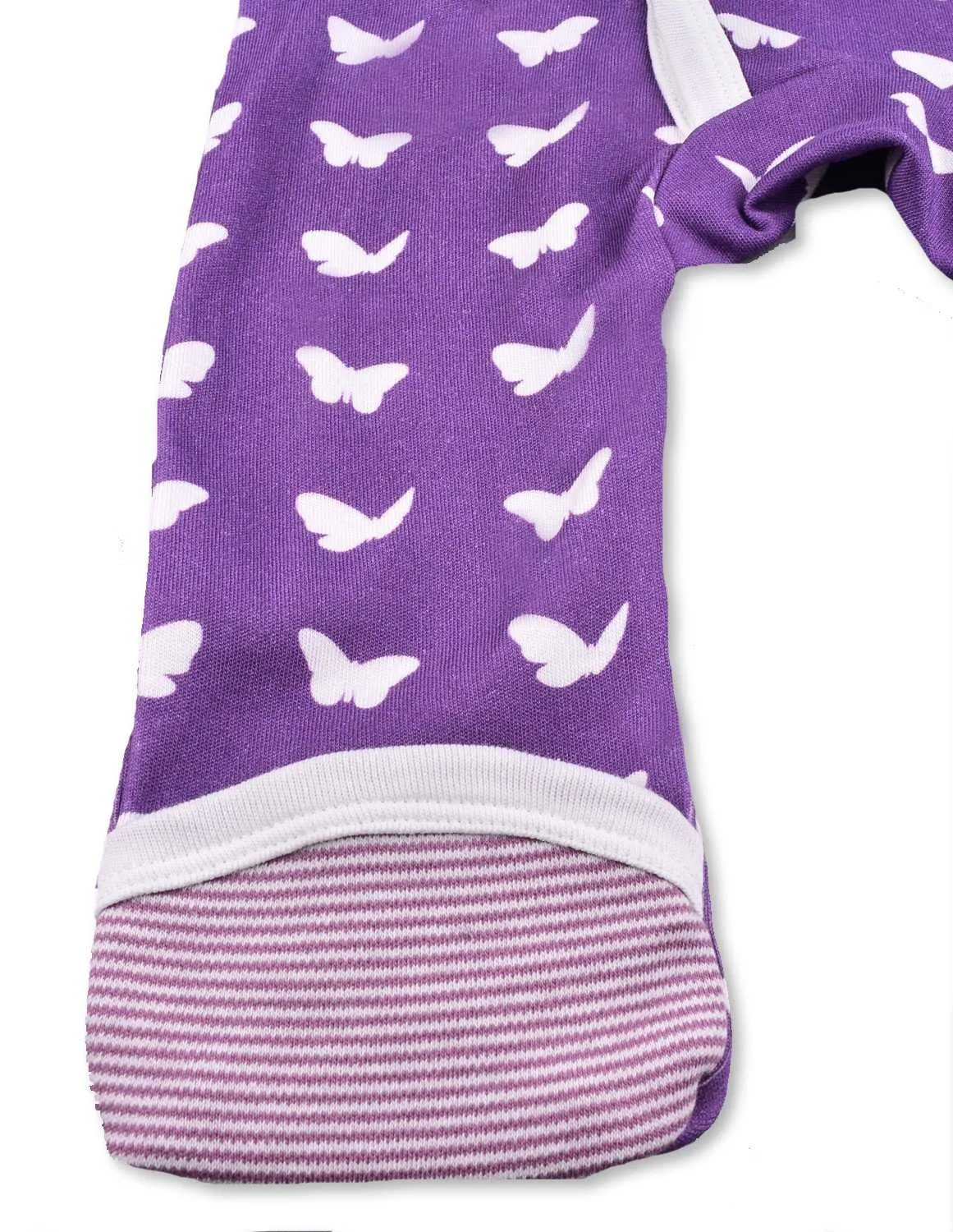 Butterfly Kimono Romper Purple Organic Cotton