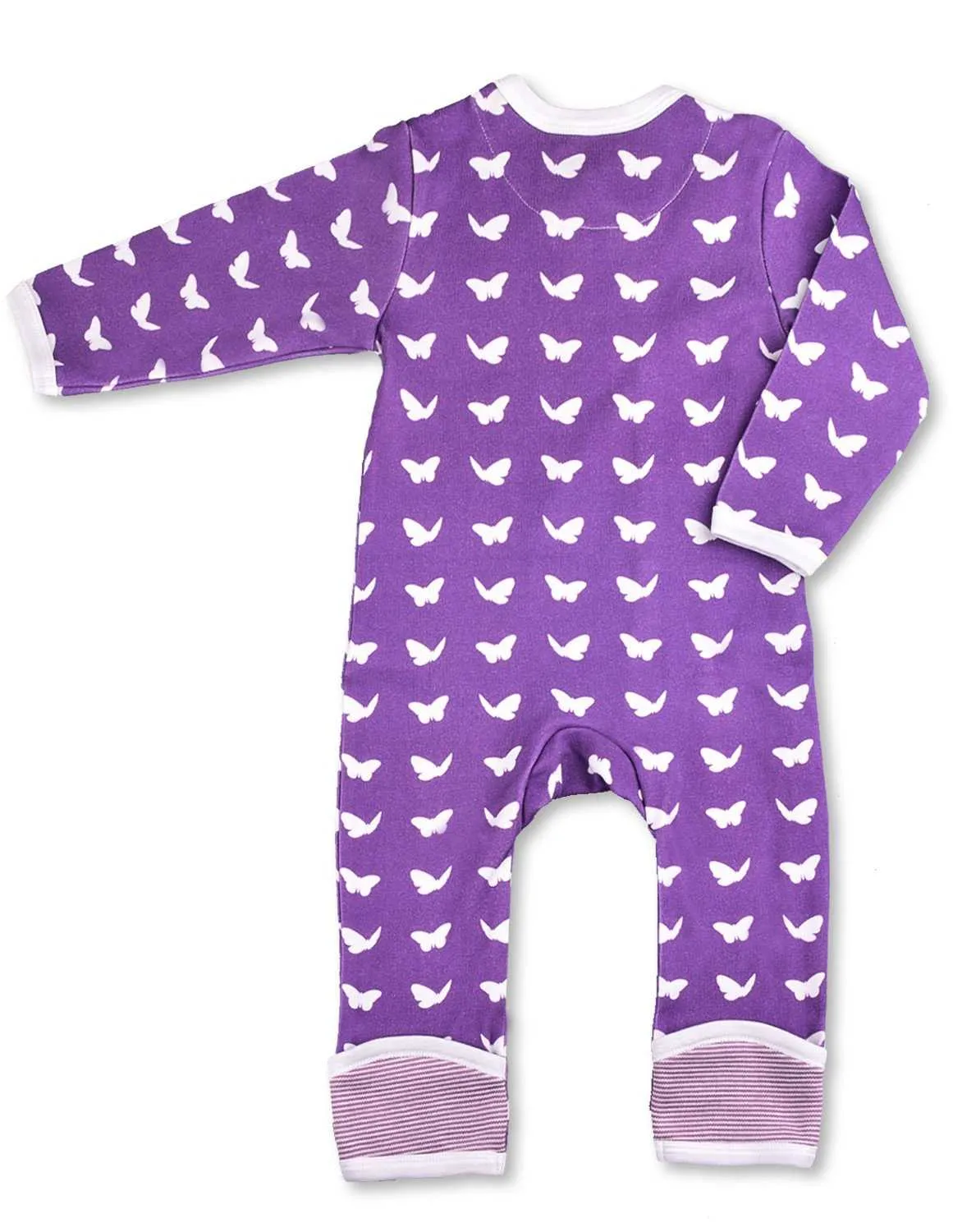 Butterfly Kimono Romper Purple Organic Cotton
