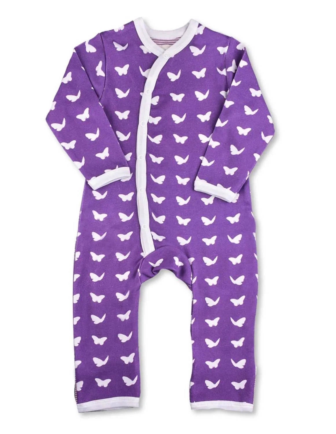 Butterfly Kimono Romper Purple Organic Cotton