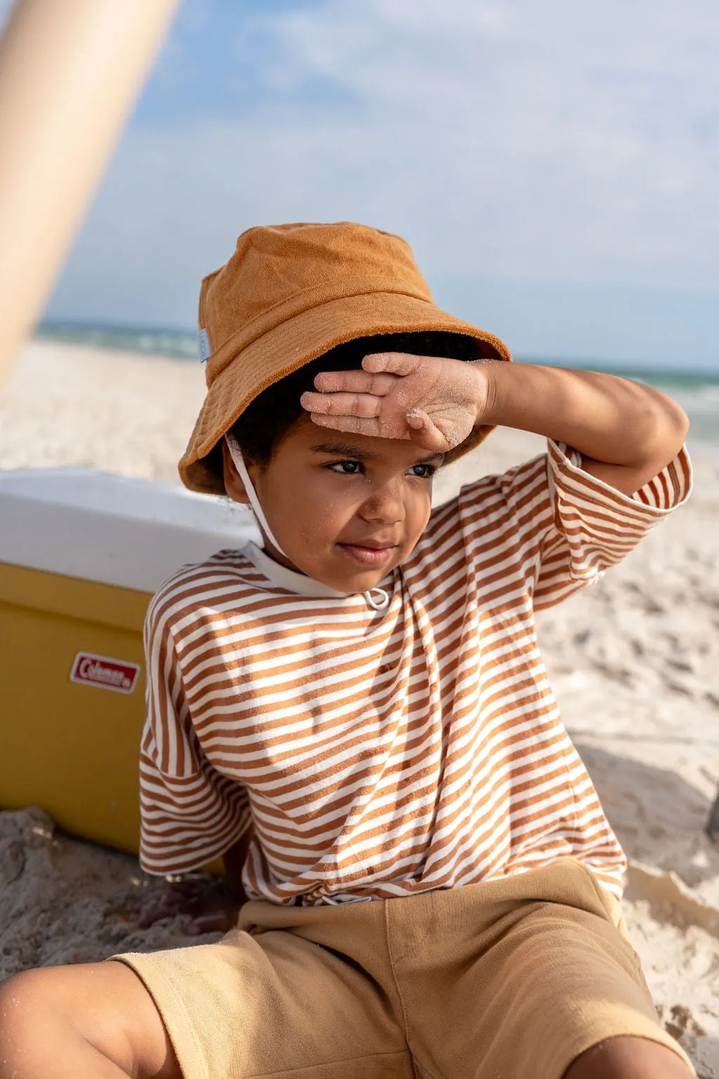 Caramel Terry Towelling Bucket Hat