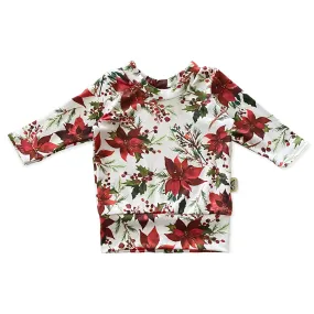 Christmas Poinsettia Lounge Top