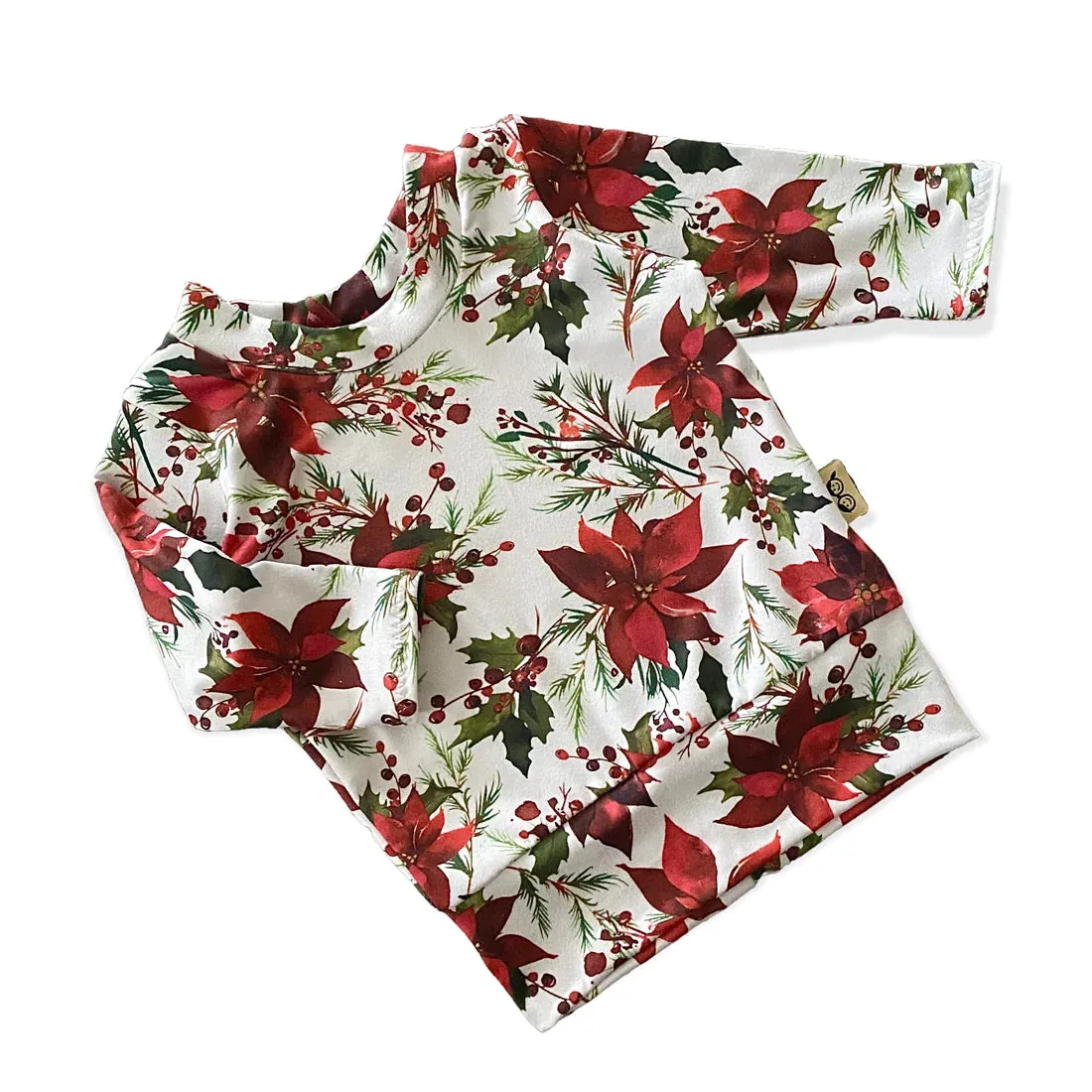 Christmas Poinsettia Lounge Top