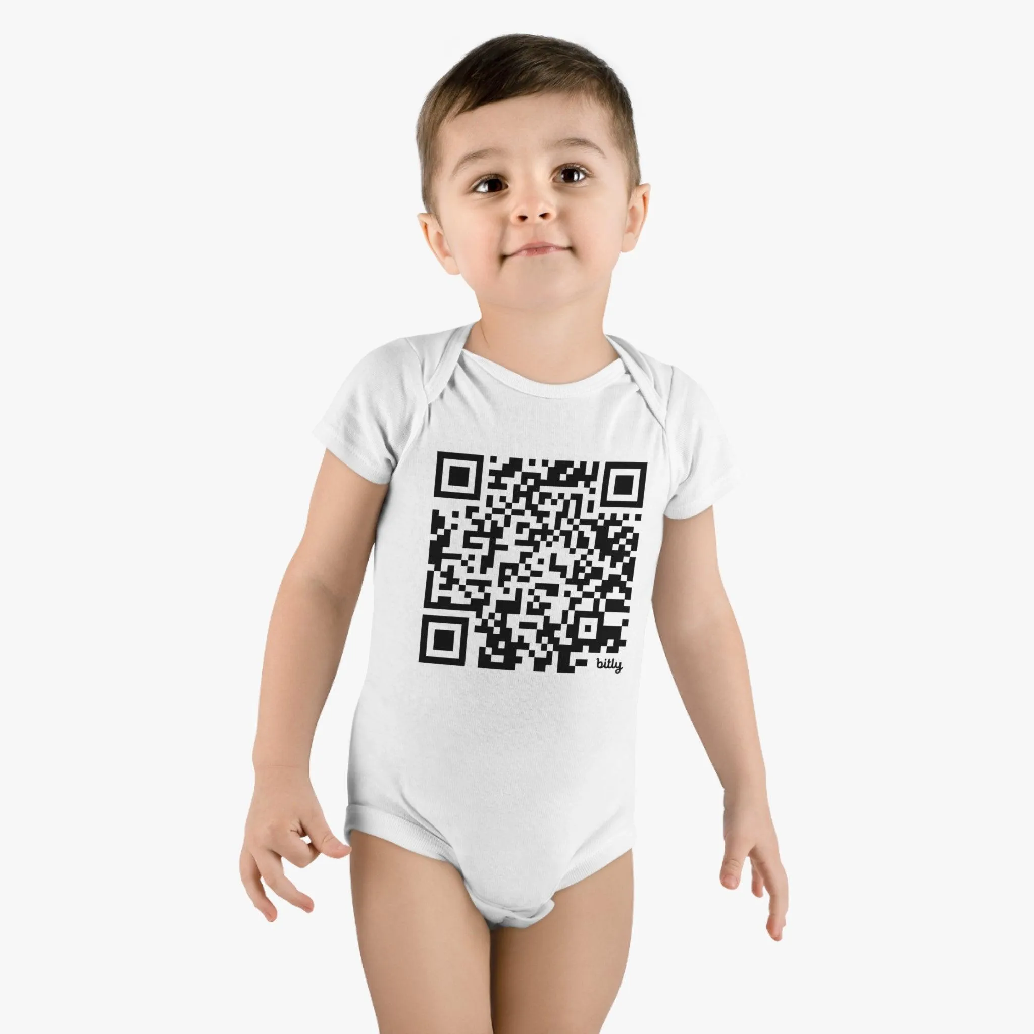 Comfy QR Code Onesie® Organic Baby Bodysuit