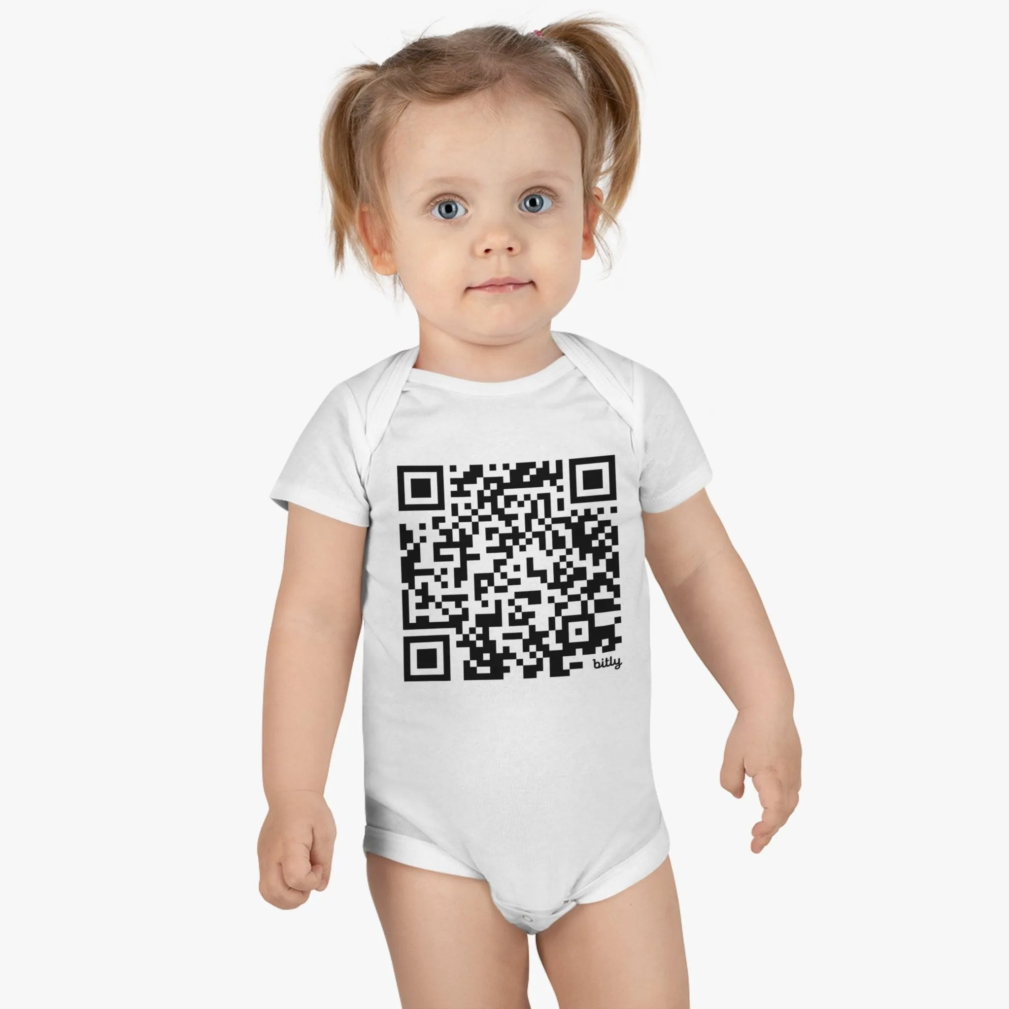 Comfy QR Code Onesie® Organic Baby Bodysuit