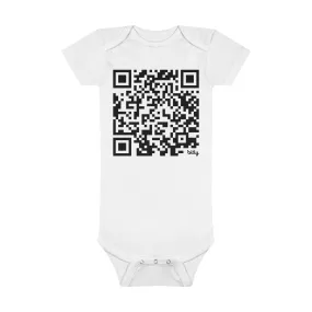 Comfy QR Code Onesie® Organic Baby Bodysuit