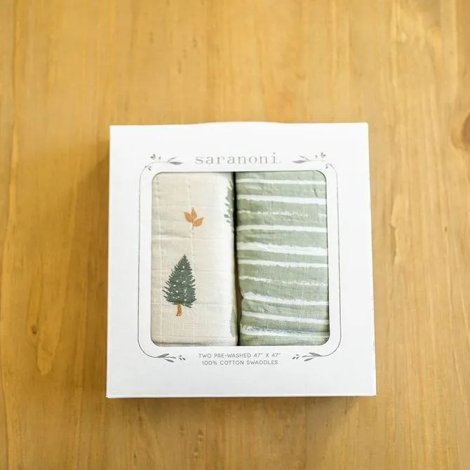 COTTON MUSLIN 2-PACK SWADDLES