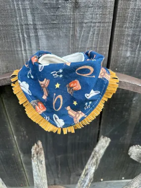 Cowboy Essentials on Navy Buckaroo Baby Bib
