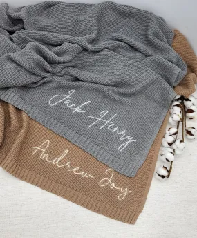 Custom Name Baby Blanket, Baby Gifts, Baby Blanket with Name, Embroidered Baby Blanket, Baby Shower Gift, Kids Blanket, Newborn Baby Gift