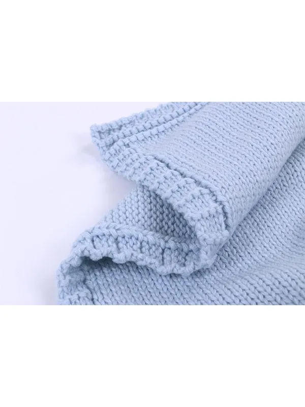 Cute 3D Unicorn Pattern Knitted Accessory Baby Blanket Northern European Scheme