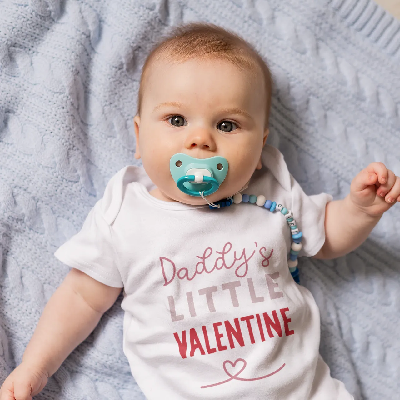 Daddy’s Little Valentine Baby Grow - Valentines Day Baby Outfit - Organic Baby Clothes