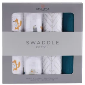 Forest Friends Cotton Muslin Swaddle 4PK