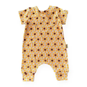 Funky Florals in Mustard Harem Romper
