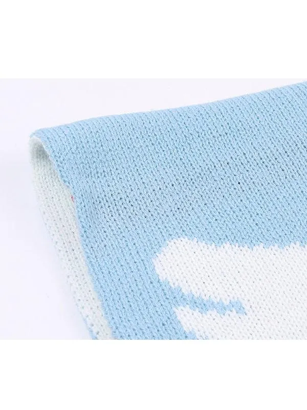 Geese Knitted Acrylic Wrap Blankets for Infant Baby