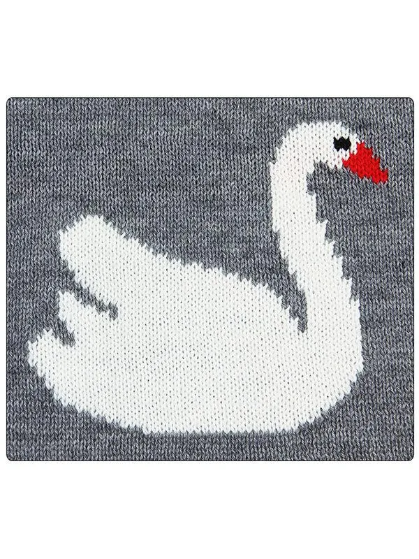 Geese Knitted Acrylic Wrap Blankets for Infant Baby