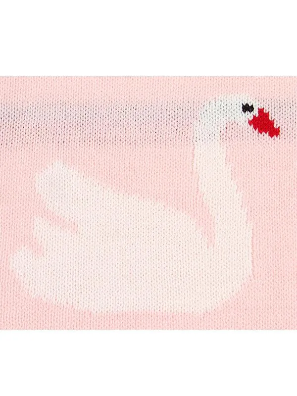 Geese Knitted Acrylic Wrap Blankets for Infant Baby
