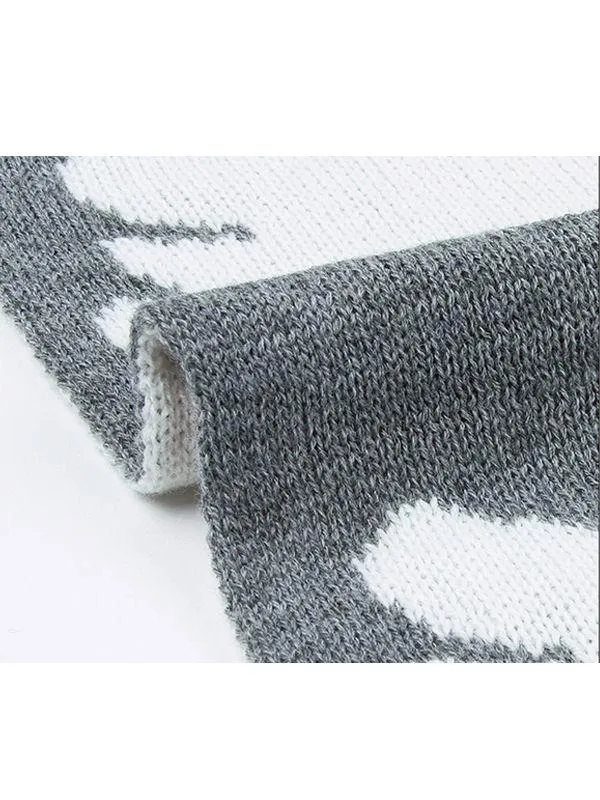 Geese Knitted Acrylic Wrap Blankets for Infant Baby