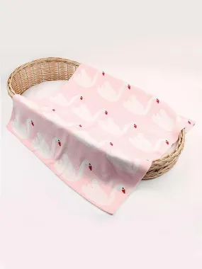 Geese Knitted Acrylic Wrap Blankets for Infant Baby