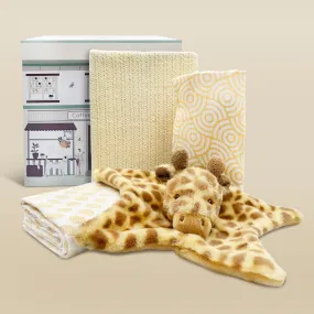 Georgie Giraffe Comforter with Swaddles and Blanket Baby Gift