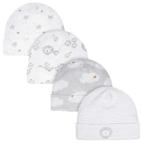 Gerber® 4-Pack Baby Neutral Sheep Caps