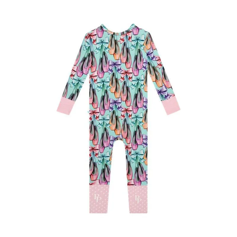 Girl's Bamboo Convertible Footie Romper - Irina (Ballet Shoes)