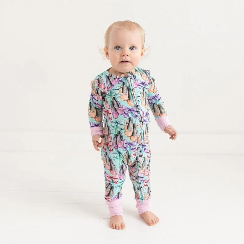 Girl's Bamboo Convertible Footie Romper - Irina (Ballet Shoes)