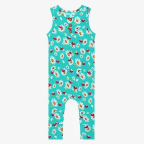 Girl's Bamboo Henley Racerback Romper - Ladybug