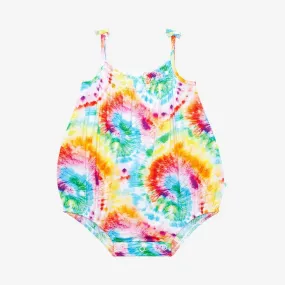 Girl's Bamboo Spaghetti Strap Bubble Romper - Totally Tie Dye