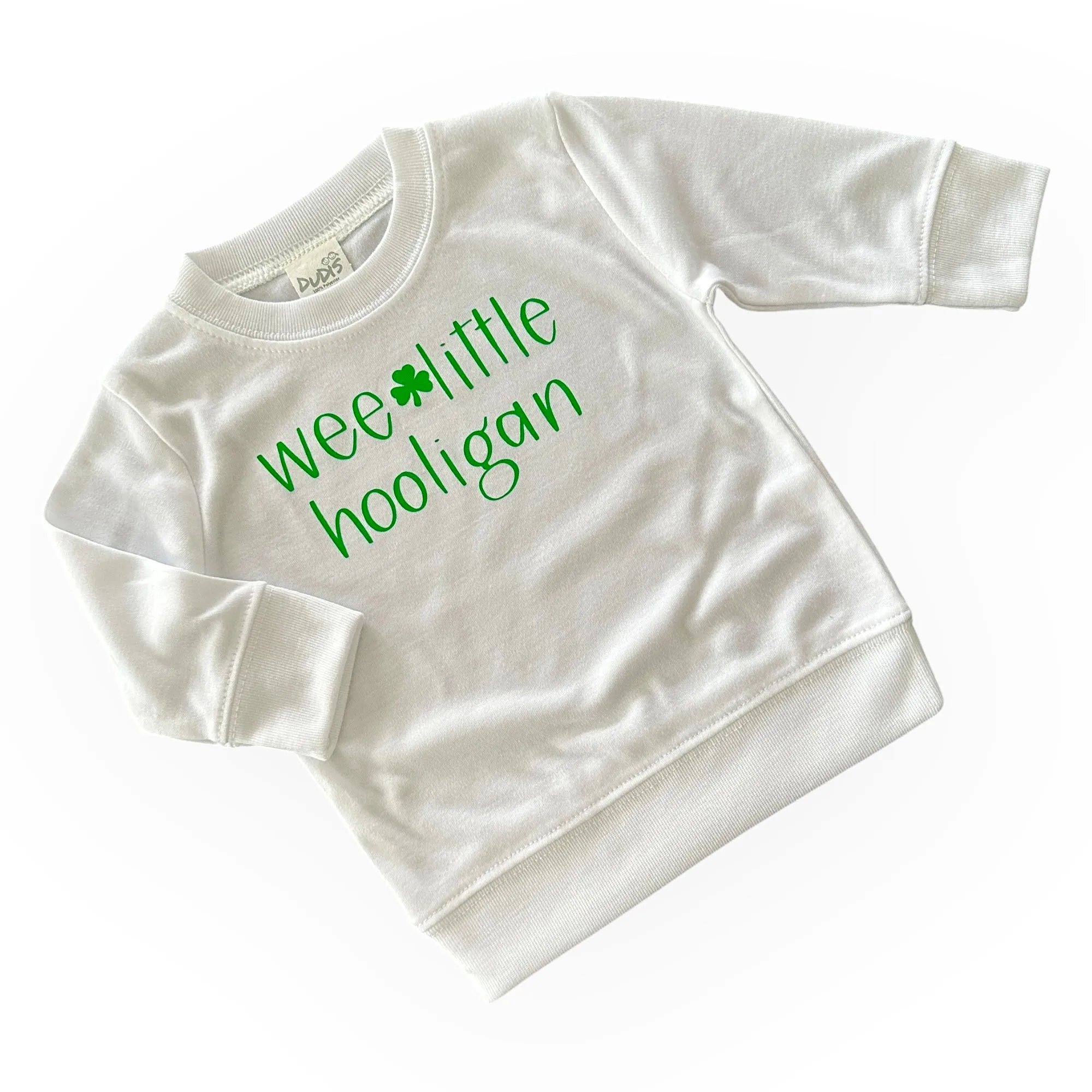 Green Shamrocks and White 'Wee Little Hooligan' Lounge Set