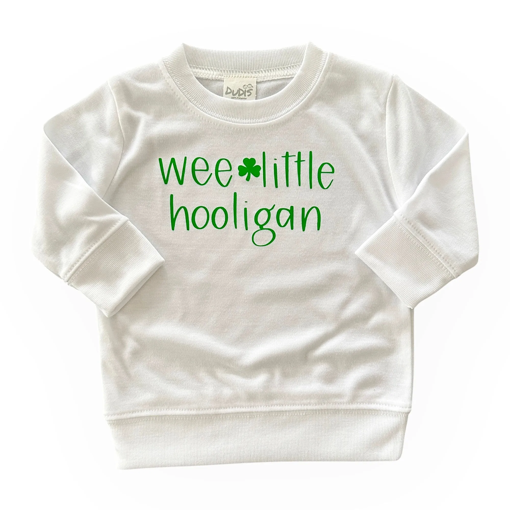 Green Shamrocks and White 'Wee Little Hooligan' Lounge Set