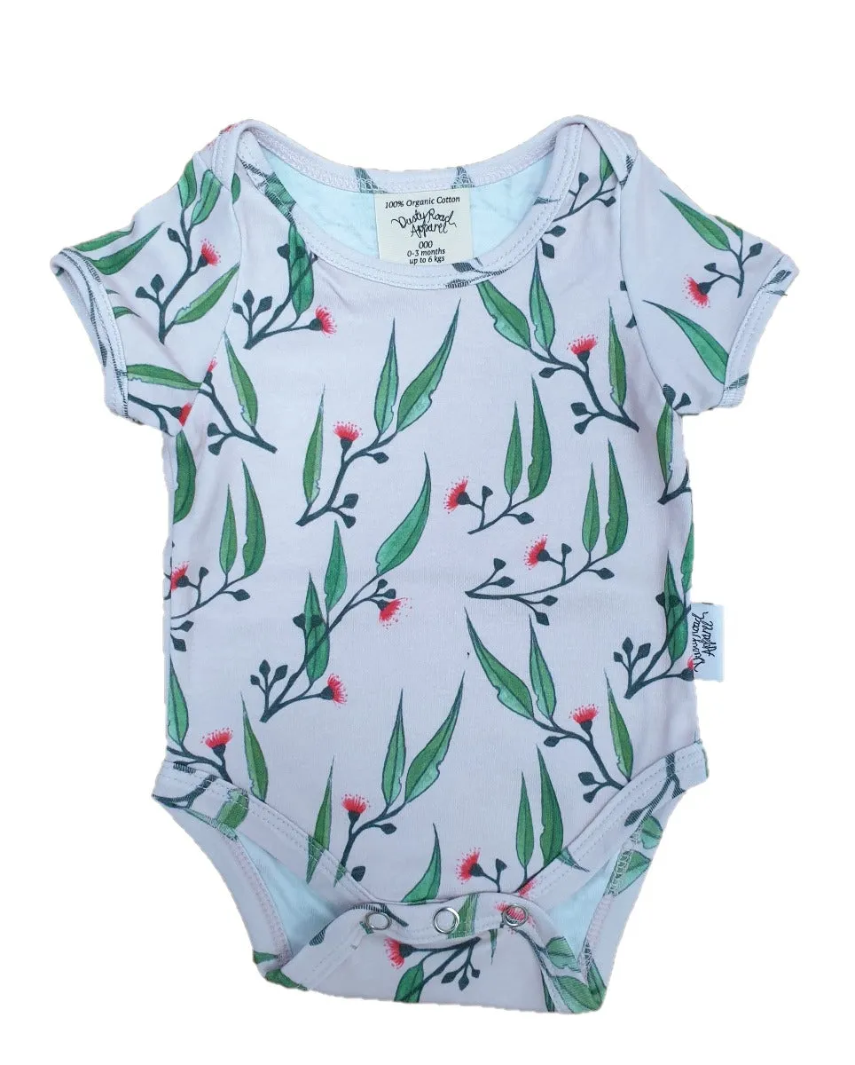 Gum Blossoms | Organic Cotton Bodysuit | Short Sleeve | Size 000 - 1