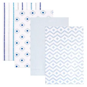 Hudson Baby Cotton Flannel Receiving Blankets, Boy Modern
