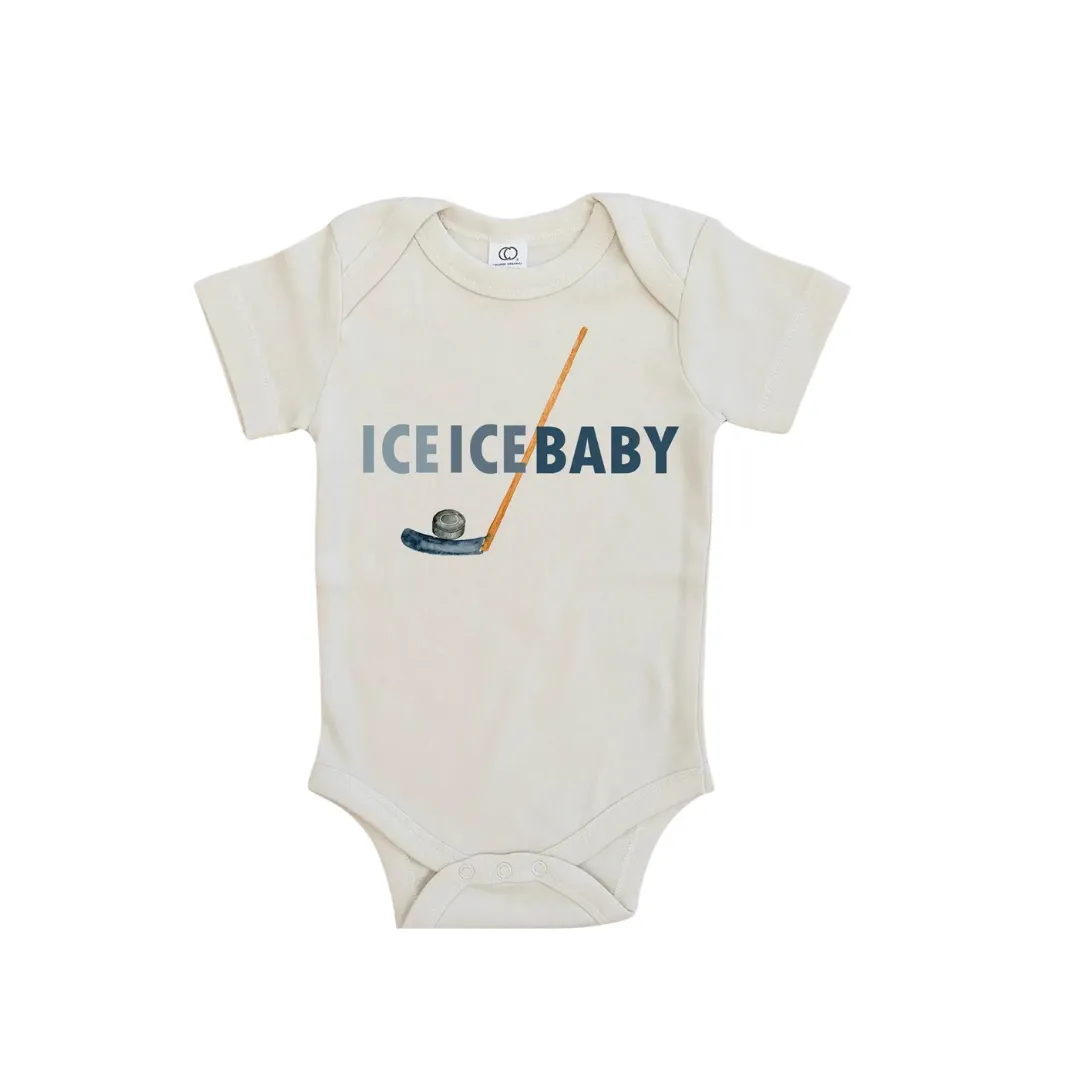 Ice Ice Baby Hockey Organic Baby Onesie by Urban Baby Co.