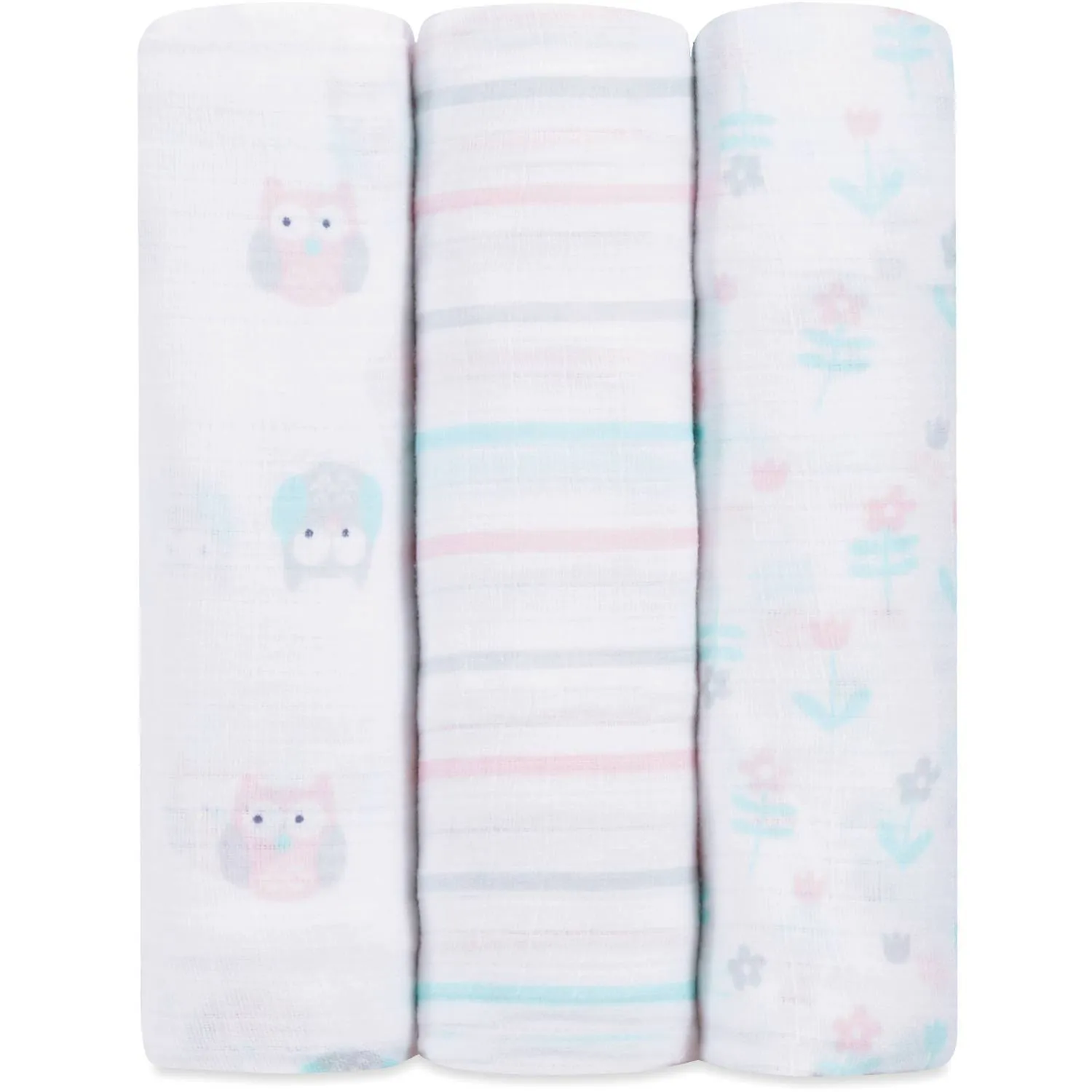 Ideal Baby by the Makers of Aden   Anais Swaddles 3 Pack - Owls